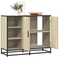 Dressoir 92x35x76 cm bewerkt hout sonoma eikenkleurig - thumbnail