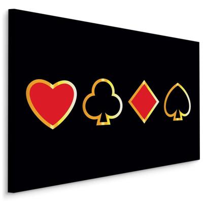 Schilderij - Speelkaart symbolen modern, premium print