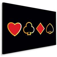 Schilderij - Speelkaart symbolen modern, premium print - thumbnail