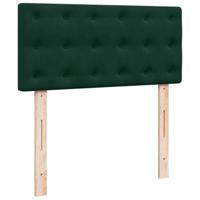 Ottoman bed met matras 100x200 cm fluweel donkergroen - thumbnail