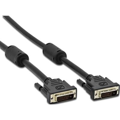 Techly DVI-D Dual-Link-kabel St/St met ferriet zwart 20m