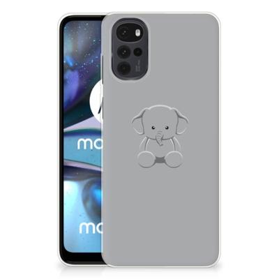 Motorola Moto G22 Telefoonhoesje met Naam Grijs Baby Olifant Motorola Moto G22 Telefoonhoesje met Naam Grijs Baby Olifant
