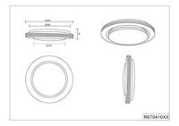 Trio Led plafondlampAtria Ø 38cm - R67041032 - thumbnail