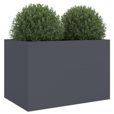 VidaXL Plantenbak 62x40x39 cm staal antracietkleurig VidaXL Plantenbak 62x40x39 cm staal antracietkleurig