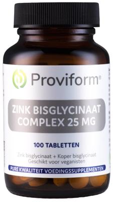 Proviform Zink Bisglycinaat Complex 25mg Tabletten 100ST Proviform Zink Bisglycinaat Complex 25mg Tabletten 100ST
