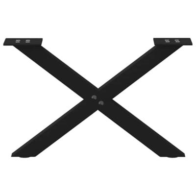 Salontafelpoten 2 st X-vormig 50x(30-31) cm staal zwart