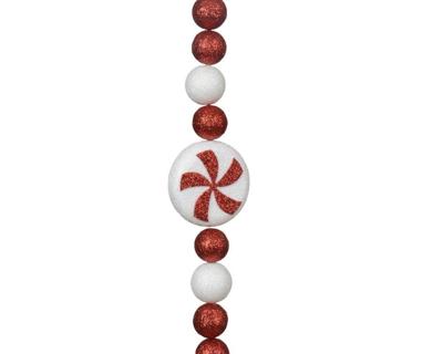 Slinger polyfoam snoep 180 cm rood/wit