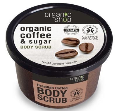 Organic Shop Brazilian Coffee Body Scrub Organic Shop Brazilian Coffee Body Scrub