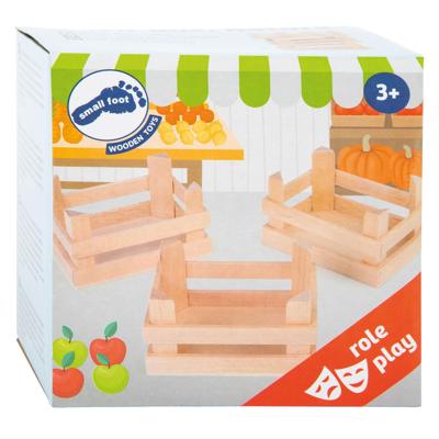 Set van 3 dozen met goederen van natuurlijk hout SMALL FOOT® hout Set van 3 dozen met goederen van natuurlijk hout SMALL FOOT® hout