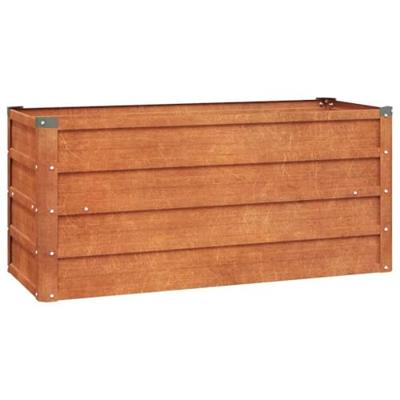 VidaXL Plantenbak verhoogd 100x40x45 cm cortenstaal roestig