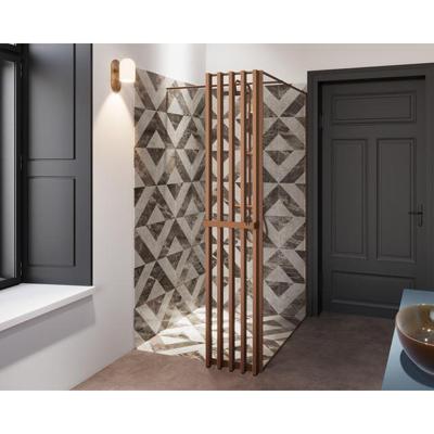 Decoscherm Riho Define Met Handdoekhouder 40x200 cm Mat Koper