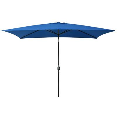 VidaXL Parasol met metalen paal 300x200 cm azuurblauw