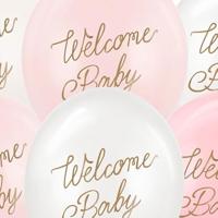 Ballonnen Welcome Baby Roze Mix Professional (6st) - thumbnail