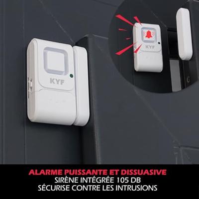 Set van 2 mini-alarmen - KYF - Raam/deur - Belfunctie