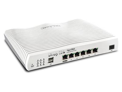 Draytek Vigor 2866: Gfast Modem-Firewall bedrade router Gigabit Ethernet