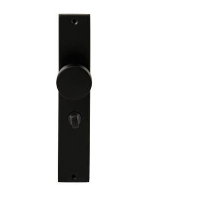 Hardbrass Knopkruk Piano op rechthoekig langschild WC63/8mm - zwart Hardbrass Knopkruk Piano op rechthoekig langschild WC63/8mm - zwart