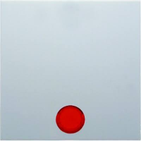 Berker S1 drukknop met lichtvenster polarwit glanzend - thumbnail
