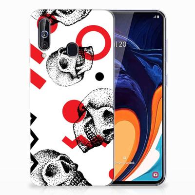Silicone Back Case Samsung Galaxy A60 Skull Red