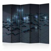 Vouwscherm / Kamerscherm - In het zwart, 225x172cm , gemonteerd geleverd, dubbelzijdig geprint - thumbnail