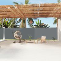 VidaXL Windscherm uittrekbaar 180x1200 cm antracietkleurig - thumbnail