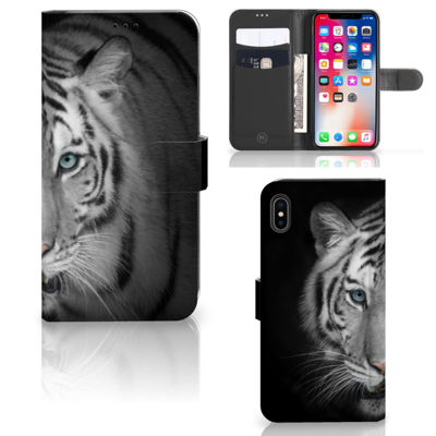 Apple iPhone Xs Max | Telefoonhoesje | Met pasjeshouder | Tijger