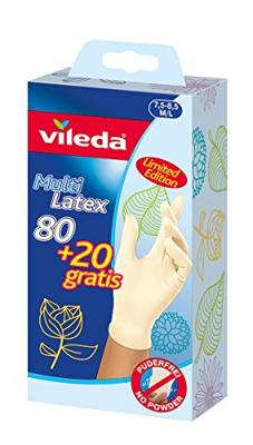 Vileda Natural Latex Handschoenen M/L 100 Stuks