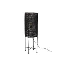 Dutchbone Vloerlamp 'Kari' Jute, kleur Zwart - thumbnail