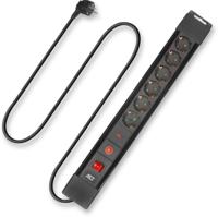 ACT AC2450 Stekkerdoos - 6 Sockets - Aan/Uit - Overspanningsbeveiliging - thumbnail