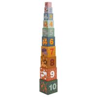 Small Foot - stapelblokken safari karton, 10dlg. - thumbnail