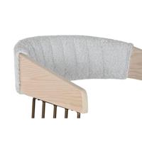 Keukenstoel Home ESPRIT Grijs Polyester Hout 51 x 55 x 91 cm - thumbnail