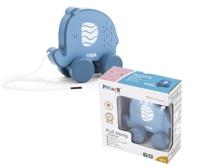 VIGA trek olifant, afm 11 cm, blauw, 1 stuk - thumbnail