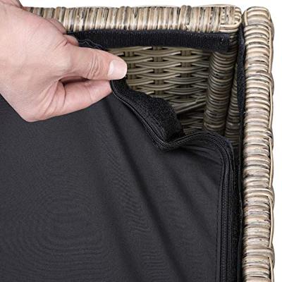 Polyrattan Kussenbox Beige 318L