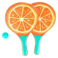 Toi-Toys Strand tennisset fruit, 3dlg. - thumbnail