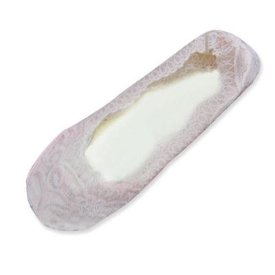 Zomer meisje silicagel Lace boot sokken onzichtbare katoen enige anti-slip antislip slippers antislip Sok (roze)