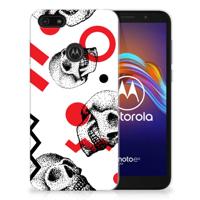 Silicone Back Case Motorola Moto E6 Play Skull Red - thumbnail