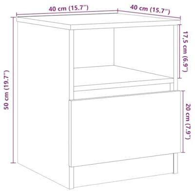 Nachtkastjes 2 st 40x40x50 cm bewerkt hout oud houtkleurig