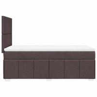 Boxspring met matras stof donkerbruin 100x200 cm - thumbnail