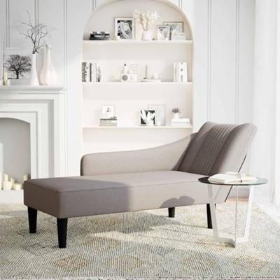 Chaise longue met rechterarmleuning stof taupe Chaise longue met rechterarmleuning stof taupe