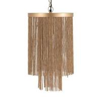 PTMD Hanglamp Brenton - 30x30x50 cm - Ijzer - Goud - thumbnail