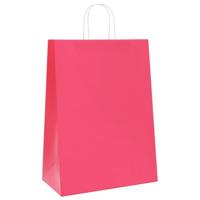 VidaXL Papieren zakken 250 st met hengsels 32x17x44 cm roze - thumbnail