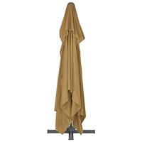 VidaXL Zweefparasol met aluminium paal 400x300 cm taupe - thumbnail