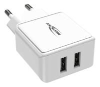Ansmann HomeCharger HC212 USB-oplader 12 W 2x USB-A Zwart Binnen - thumbnail
