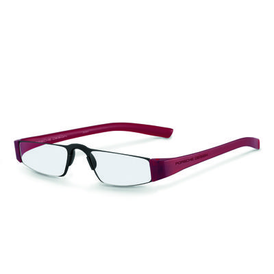 Leesbril Porsche Design P8801-Titanium/Rood-+1.00