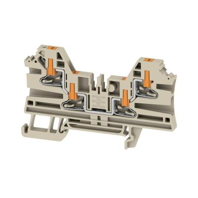 Weidmüller 2847460000 Doorgangsklem Push-In-klem, Steekaansluiting Donkerbeige 50 stuk(s)