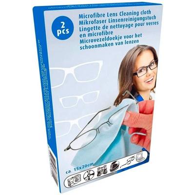 Microvezel Brillen- en Lenzendoekjes 2 Stuks 15x20 cm Microvezel Brillen- en Lenzendoekjes 2 Stuks 15x20 cm