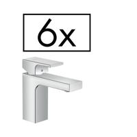 Hansgrohe Wastafelmengkraan Vernis Shape Eengreeps 100 Zinc Met Trekwaste 6 Stuks Chroom - thumbnail