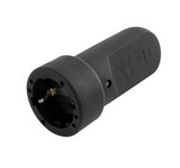 REV 0512150555 Koppeling met randaarde Rubber 250 V Zwart IP20 - thumbnail