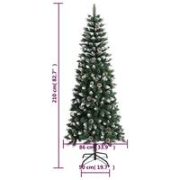 Kunstkerstboom met standaard 210 cm PVC groen - thumbnail