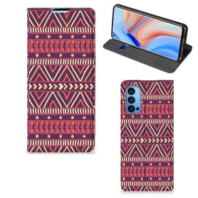 OPPO Reno4 Pro 5G | Hoesje met Magneet | Aztec Paars