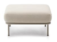 Kave Home Hocker 'Aurum' Chenille, kleur Ecru - thumbnail